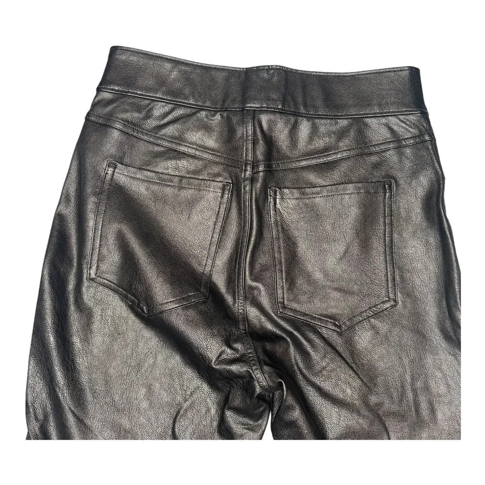 SPANX Women's Leather Like Ankle Skinny Pants in Black. Sz: XS - Picture 6 of 9